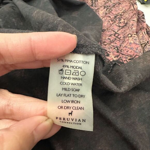 Peruvian Connection Margaux V Neck Knee Length Dress Aztek Ikat Sz Small - Picture 6 of 7